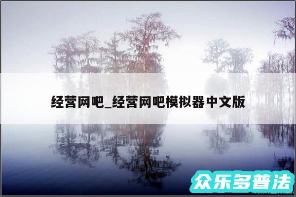 经营网吧_经营网吧模拟器中文版