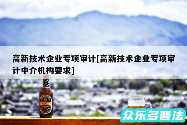 高新技术企业专项审计及高新技术企业专项审计中介机构要求