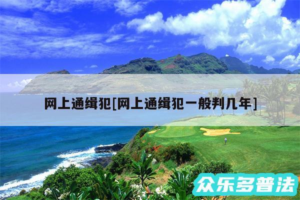 网上通缉犯及网上通缉犯一般判几年