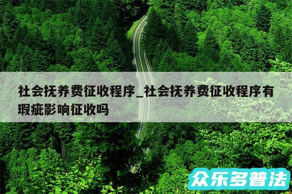 社会抚养费征收程序_社会抚养费征收程序有瑕疵影响征收吗