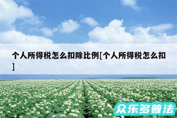 个人所得税怎么扣除比例及个人所得税怎么扣
