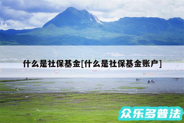 什么是社保基金及什么是社保基金账户