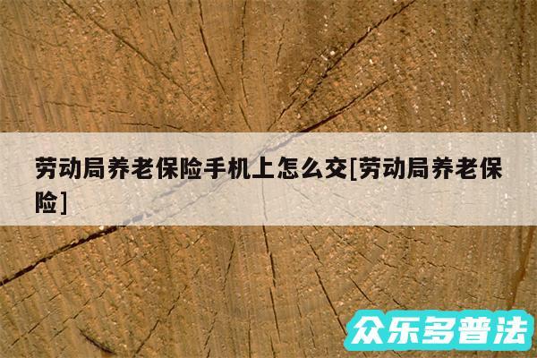 劳动局养老保险手机上怎么交及劳动局养老保险