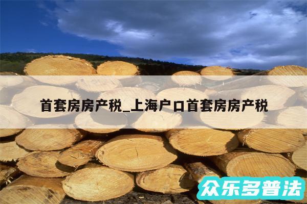 首套房房产税_上海户口首套房房产税