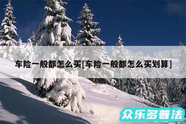 车险一般都怎么买及车险一般都怎么买划算