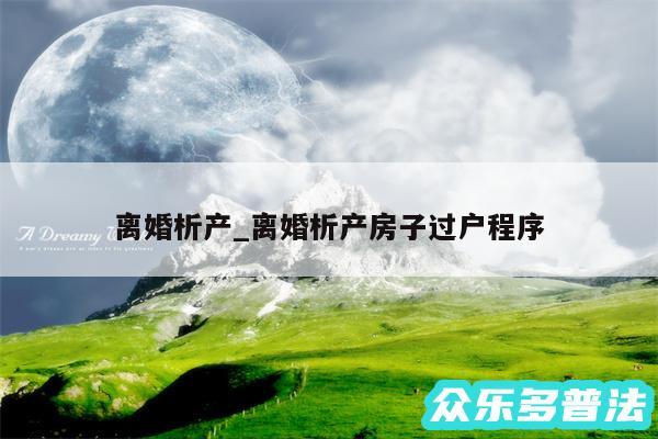 离婚析产_离婚析产房子过户程序