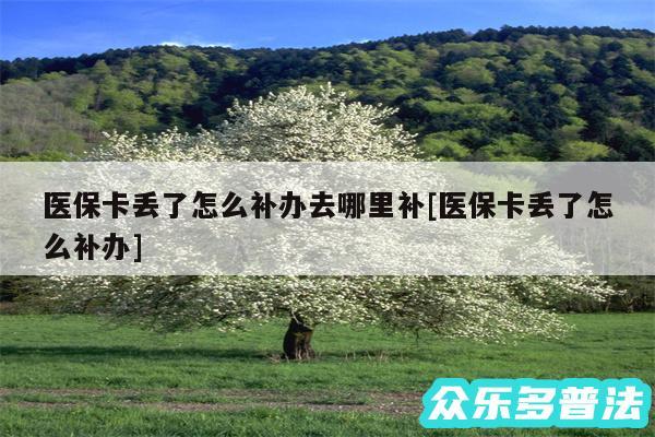 医保卡丢了怎么补办去哪里补及医保卡丢了怎么补办