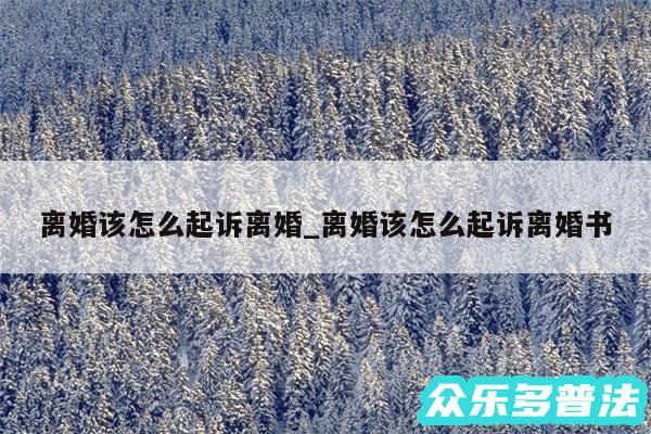 离婚该怎么起诉离婚_离婚该怎么起诉离婚书