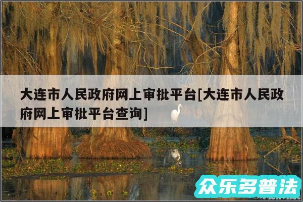 大连市人民政府网上审批平台及大连市人民政府网上审批平台查询