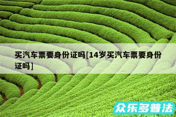 买汽车票要身份证吗及14岁买汽车票要身份证吗