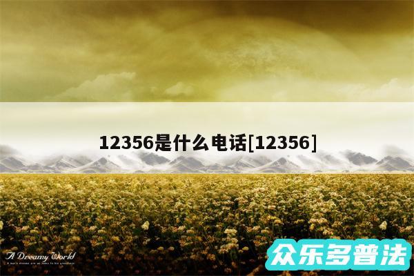 12356是什么电话及12356